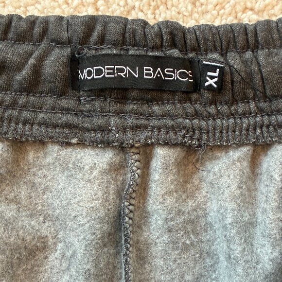 Fleece Straight Leg Loose Sweatpants with Pockets Charcoal Gray - Picture 6 of 11